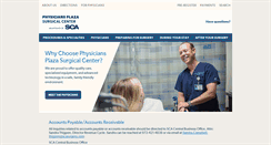 Desktop Screenshot of physiciansplazasurgicalcenter.com