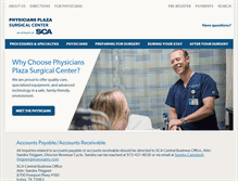 Tablet Screenshot of physiciansplazasurgicalcenter.com